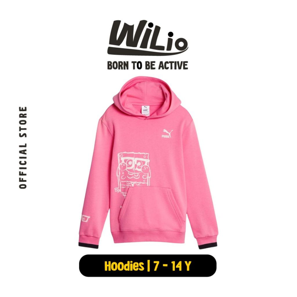 PUMA X Spongebob Graphic Hoodi 62221838 - Jaket Anak (Pink)