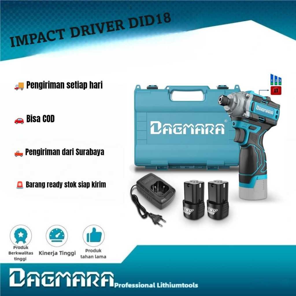DAGMARA DID18 Impact Driver impact baterai tanpa listrik Kit Lithium-Ion Brushless Cordless Impact D