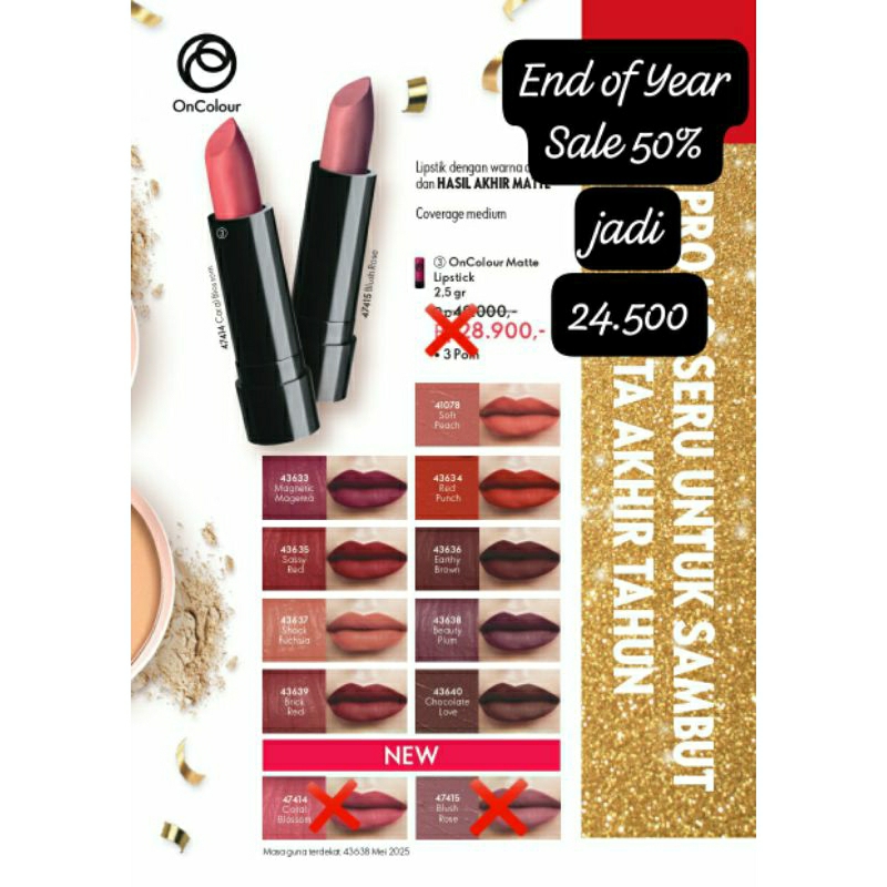OnColour Matte Lipstick ORIFLAME END of YEAR