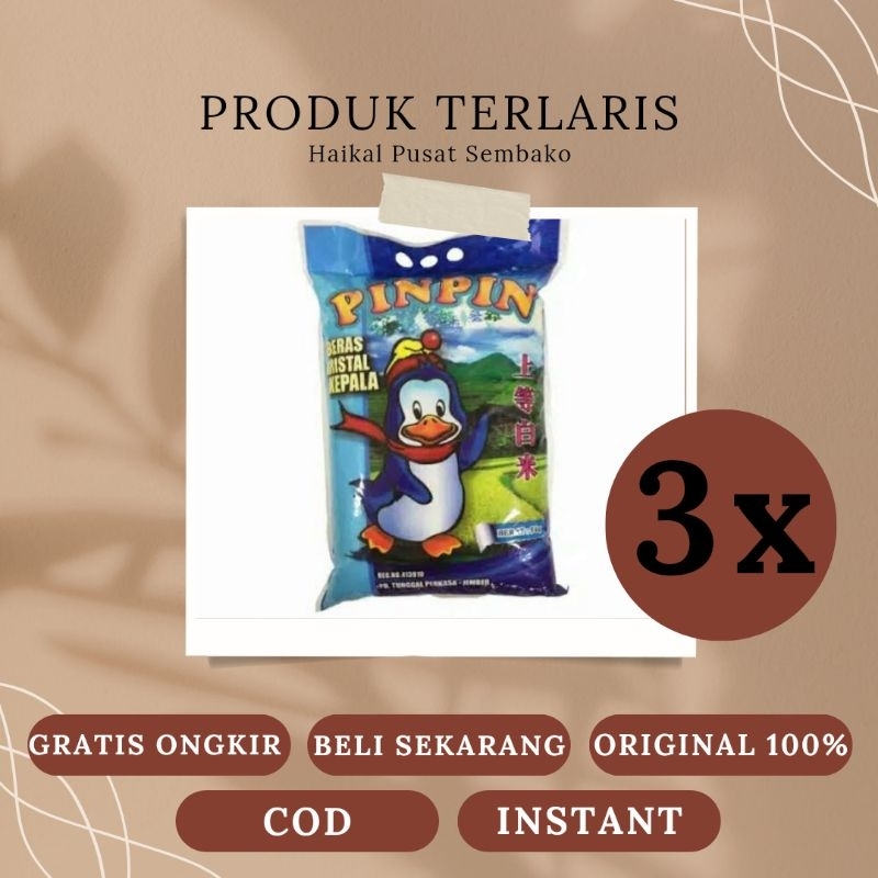 

PROMO PINPIN 3PCS Beras Premium kemasan 5 kg 3PCS (Terbaru Original) khusus INSTANT