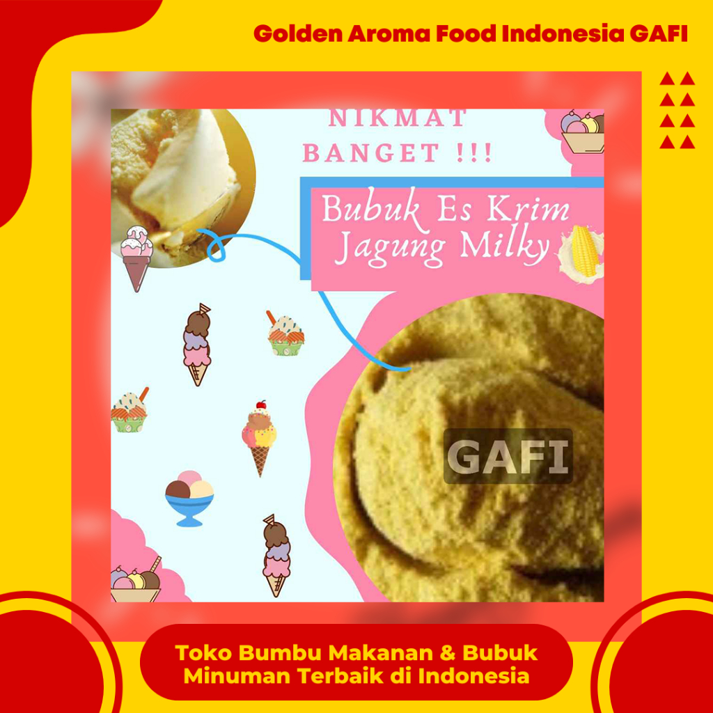 

Bubuk Es krim Jagung Milky 1 Kg Murah Meriah Terdekat Kiloan Magic Ice Crem Premix Instant / Bubuk Bahan Ice Cream Instan Rasa Jagung Milky Powder Bahan Bubuk Es krim GAFI