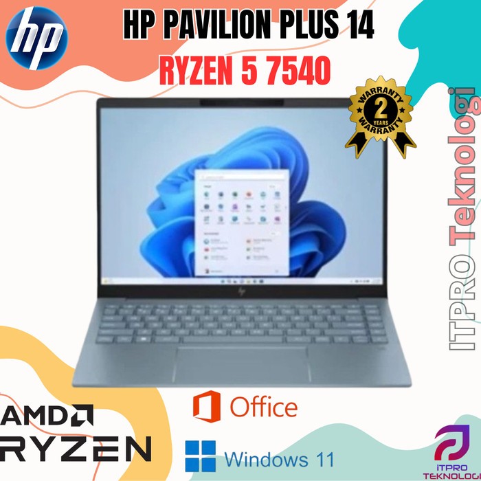 HP PAVILION PLUS 14 RYZEN 5 7540 16GB 512GB