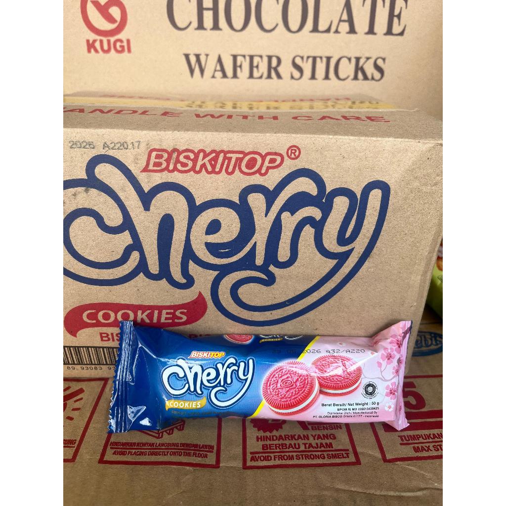 

biskitop chery cookies 50 gram 1 dus isi 40 pcs