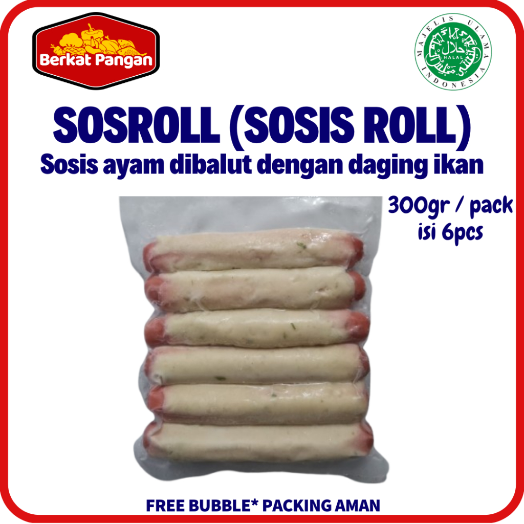 

SOSROLL (Sosis Roll) Dibalut Daging Ikan 300gr