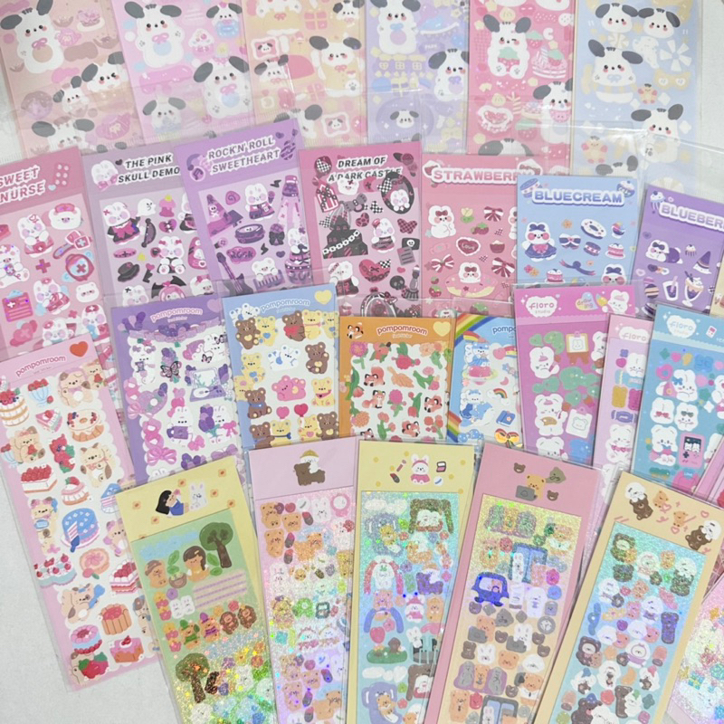 

SALE!! end year sticker confetti korean photocard dekorasi journal bundle set readystock