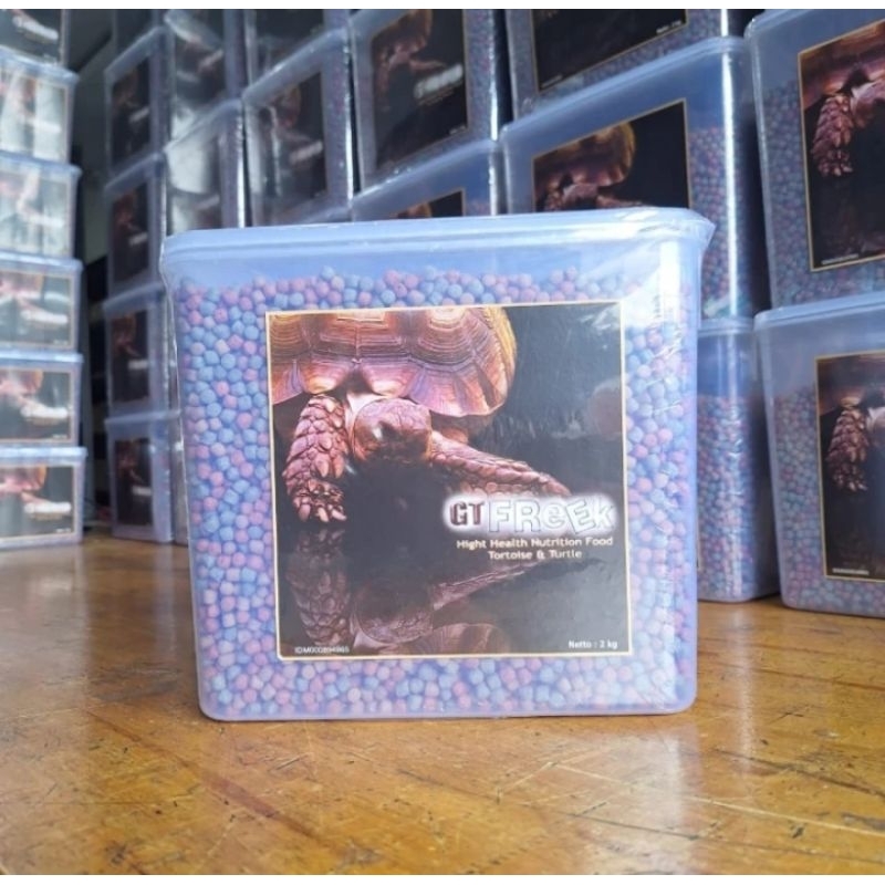 GTF 2KG pelet tortoise sulcata aldabra pardalis istar burmese pelet kura darat GT-freek