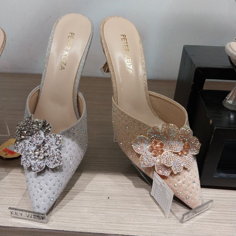 sepatu pesta wanita selop/mules heels 7cm PETER KEIZA ori