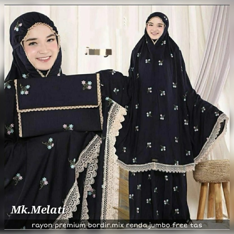 PAKET HEMAT [ 5 Pcs ] Mukena Rayon Premium Bordir Motif Melati Renda Hoki