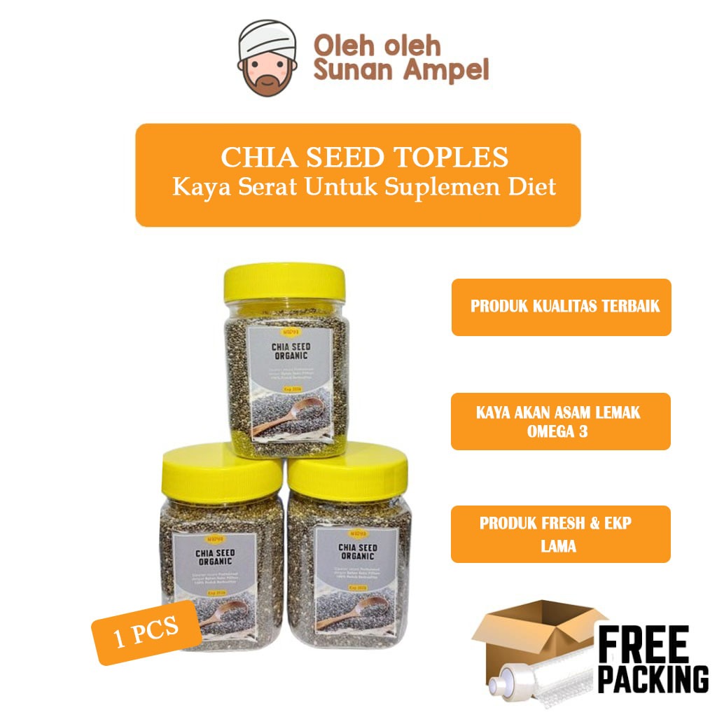 

CHIA SEED TOPLES 130 gr Makanan Sehat Antioksidan Membantu Menyeimbangkan Berat Badan Detoksifikasi