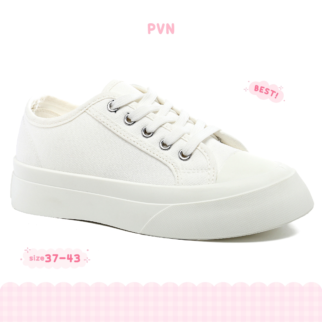 PVN Taeyong Sepatu Sneakers Wanita Sport Shoes White White 103