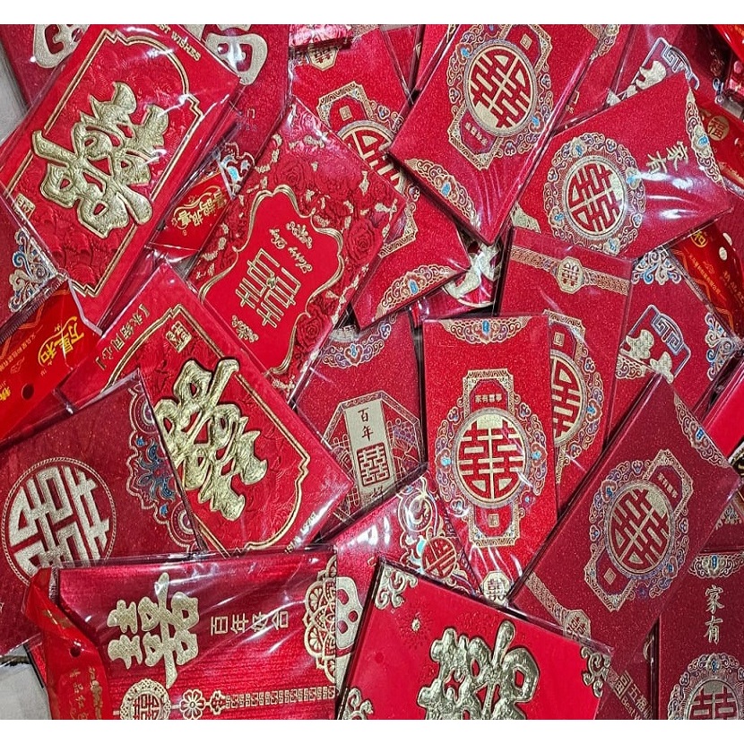 

ANGPAO WEDDING CHINESE - AMPAO PERNIKAHAAN - Angpao Shuang Xi Panjang Maroon - Angpao Xuangxi