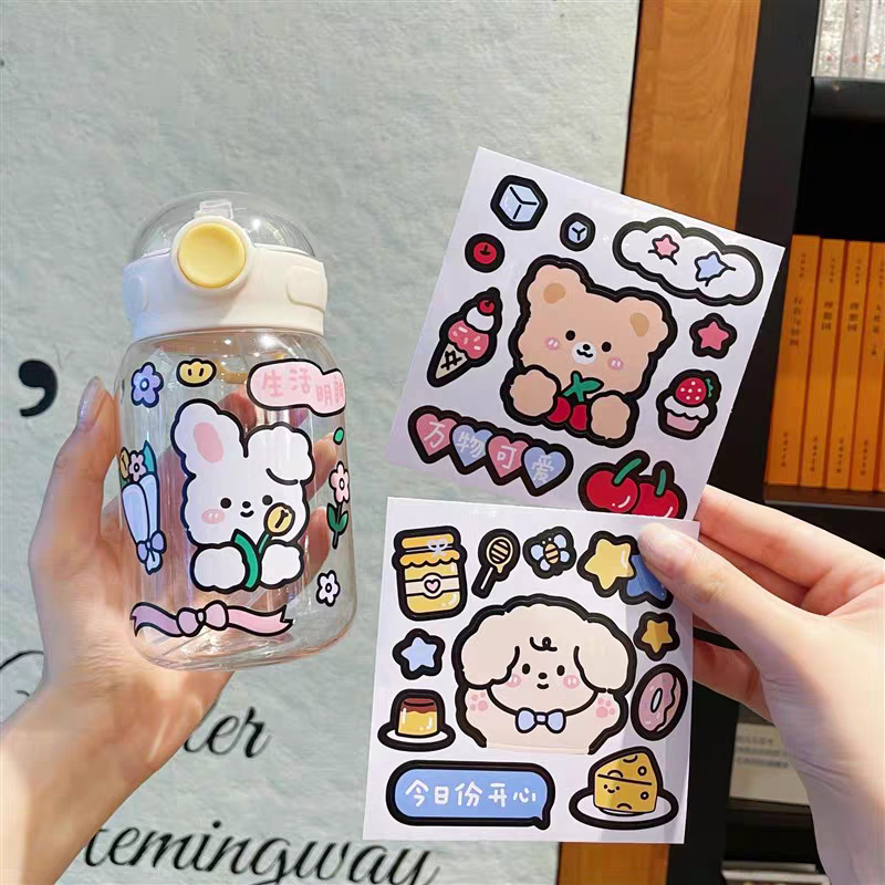 

Stiker Karakter Lucu Motif Korea Stiker Aesthetic Botol Cup Ponsel Serbaguna