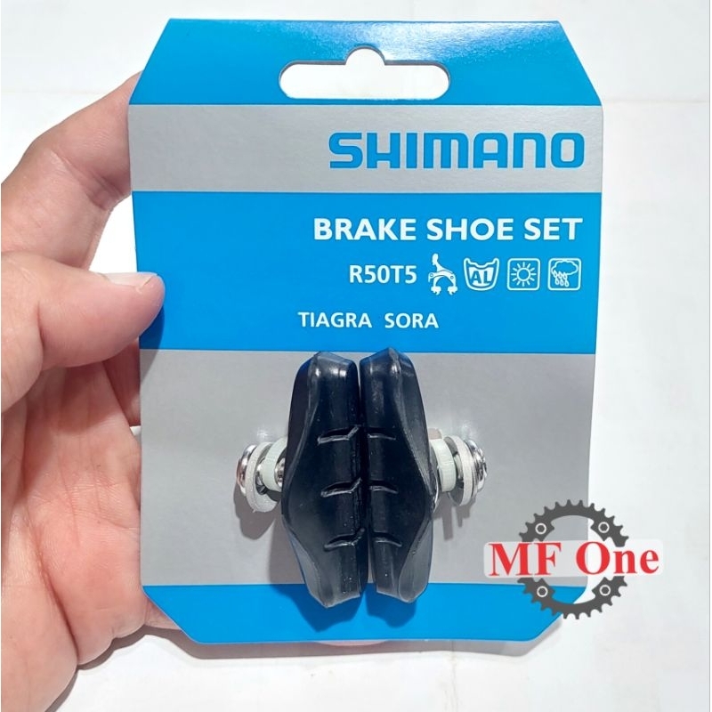 Brake Shoe Karet Rem Shimano R50T5 Tiagra Sora Original U Brake Roadbike Sepeda balap