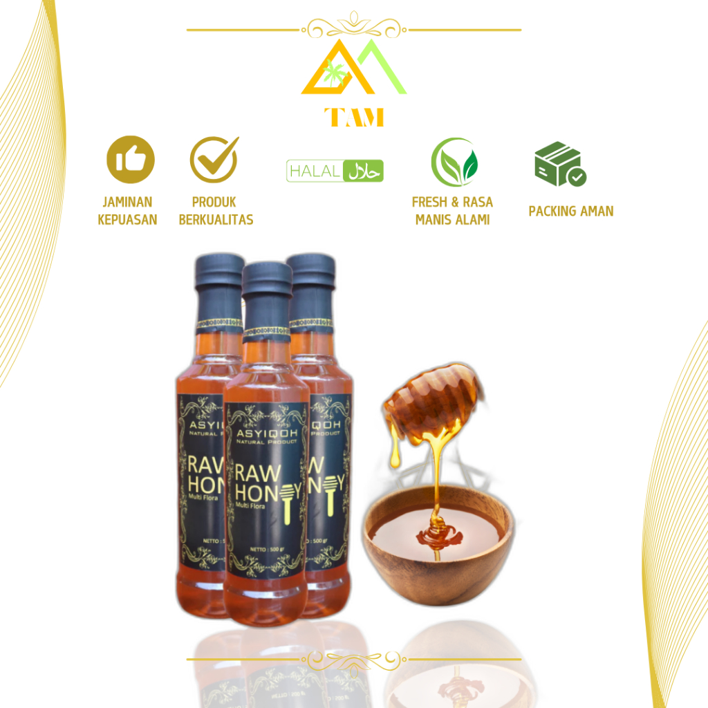 

Madu Asli Murni 100% Tanpa Campuran Raw Honey Multiflora Premium