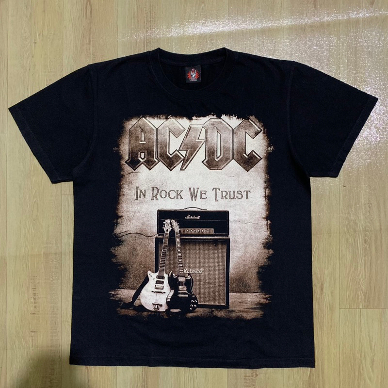 Kaos band ACDC tag rock yeah vintage thailand