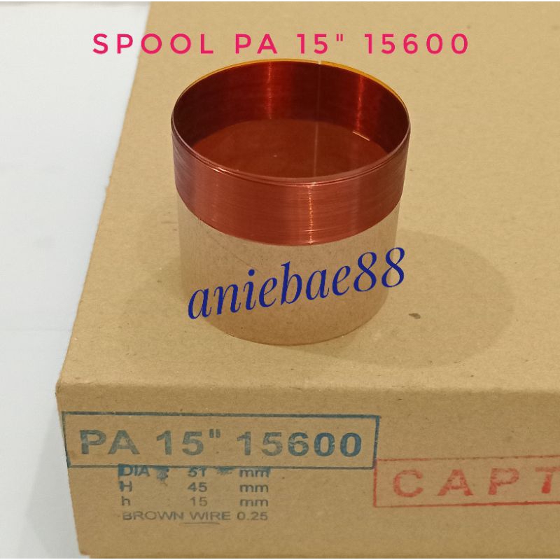 Spool spul speaker 15" PA 15600 Dia 51mm