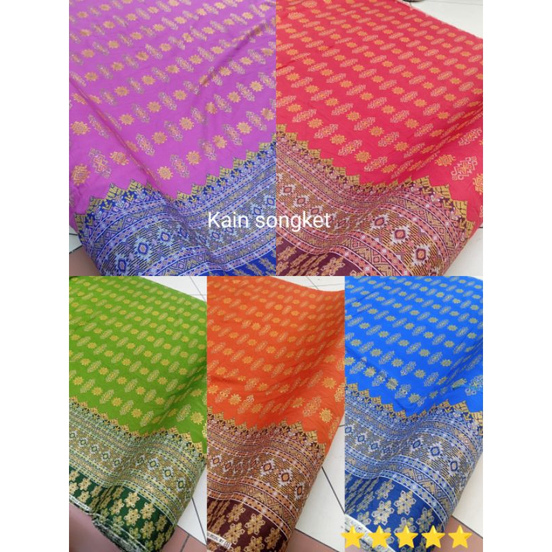 BAHAN batik meteran kain batik songket seragam kantor batik 100% permium