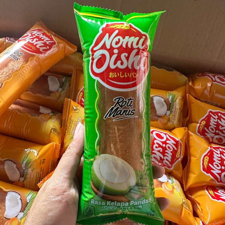 

roti manis nomi oishi setengah kardus isi 30 pcs bisa mix rasa oishi caterpillar