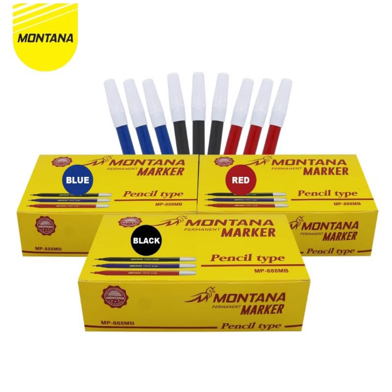 

Spidol Montana Kecil MP-888MB Permanent Marker Box isi 144pcs