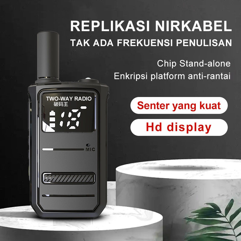 MORQTOLA M8 Walkie Talkie HT UHF Jarak Jauh 1km Handy Talkie 1 Unit HT Kualitas Jepang
