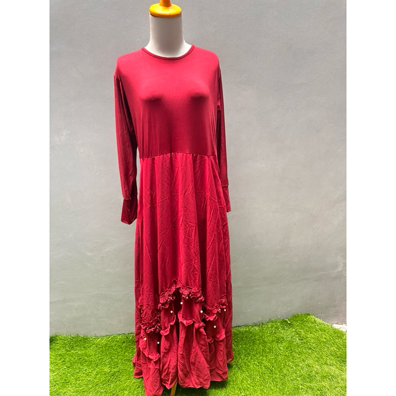 PRELOVED GAMIS MAROON | PRELOVED GAMIS PESTA | PRELOVED GAMIS GARMEN