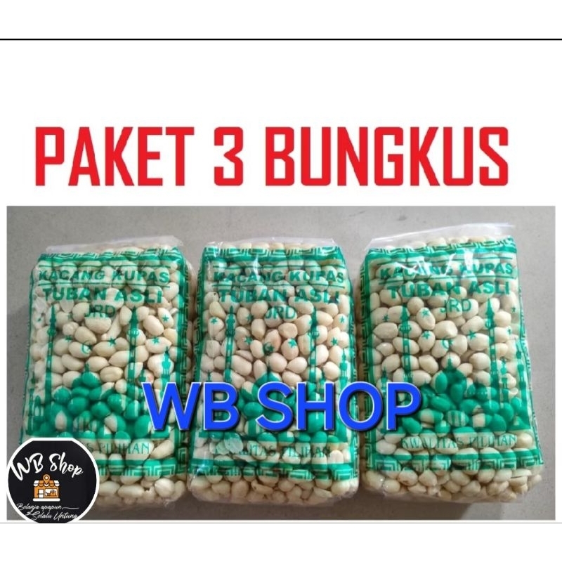 

KACANG KUPAS TUBAN 3 PAK KEMASAN 350 GRAM