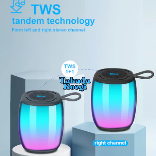 Spiker Speker Speaker Audio Musik Bluetooth Wireless Sound Bass Stereo Lampu RGB Light