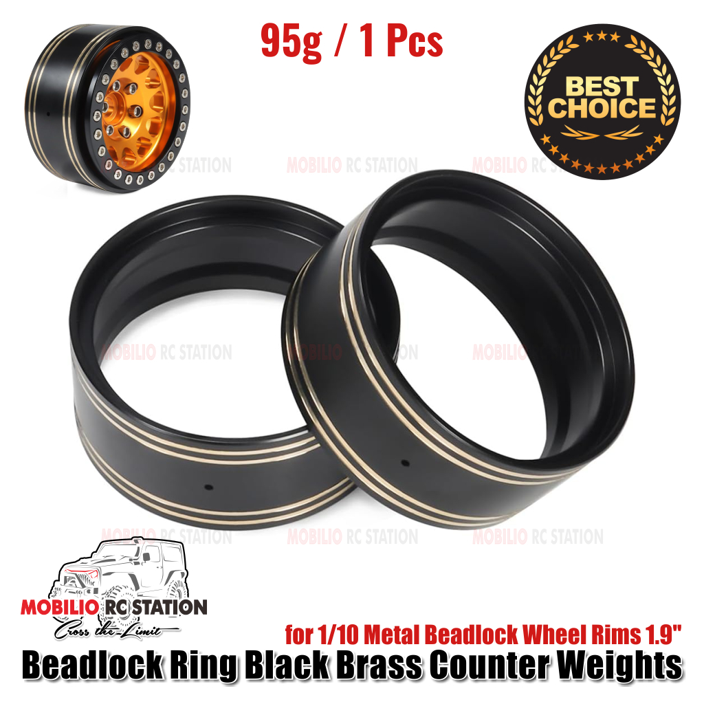 Beadlock Ring Black Brass Counter Weights 1.9 for Metal Beadlock Rims