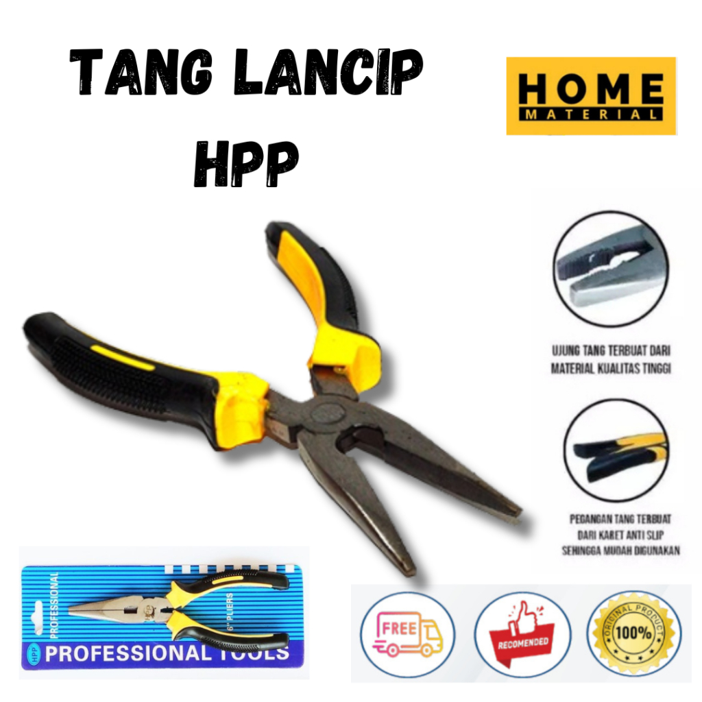 Tang lancip panjang / tang lancip multi / tang lancip cucut / Tang lancip hpp 6inch multi sebaguna H