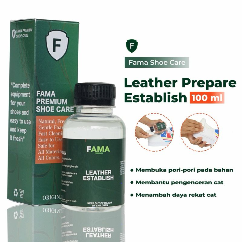 Fama Shoe Care - Leather  Establish 100ml - Leather Preparer - Fama Shoes Cleaner - Shoe Cleaner