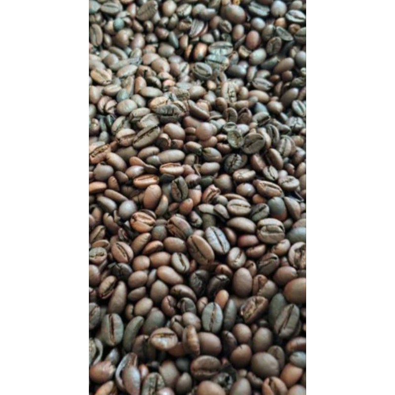 

ready biji kopi Robusta asli sangrai ukuran 500gram sma 1000gram.