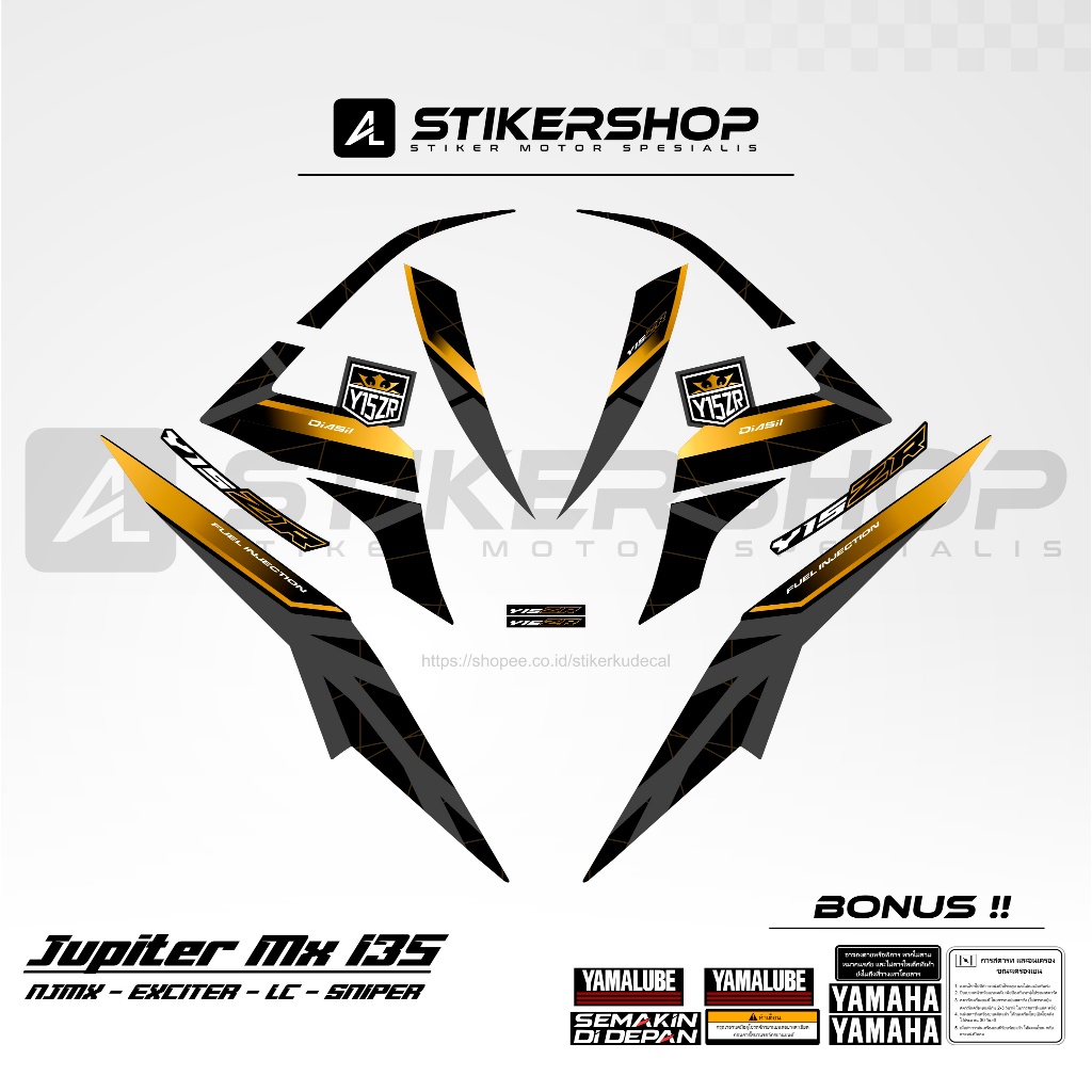 STRIPING JUPITER MX 135 LC EXCITER 135 2010 - 2015 GRAFIS VARIASI 057