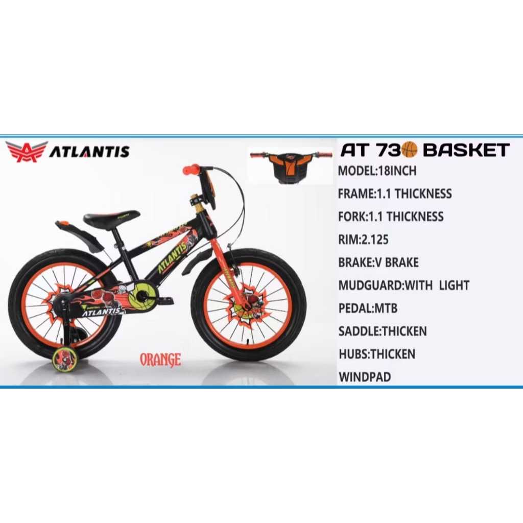 Sepeda Anak Laki BMX ATLANTIS 730 Ukuran 16 18 Ban Jumbo 3.0,sepeda anak murah