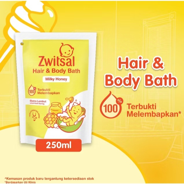 ZWITSAL Baby Bath Hair & Body Milky Honey | Sabun + Shampoo