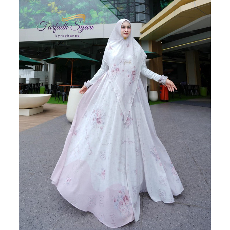 GAMIS BY FARFADH SYAR'I MATT CERUTY BABYDOLL IMPORT PRINTING FURING ROK + KARET KIRI KANAN