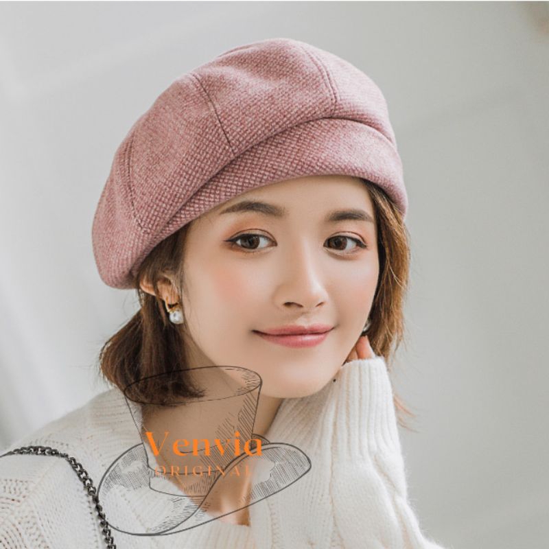 topi baret pria wanita dewasa varian 3 warna-impor