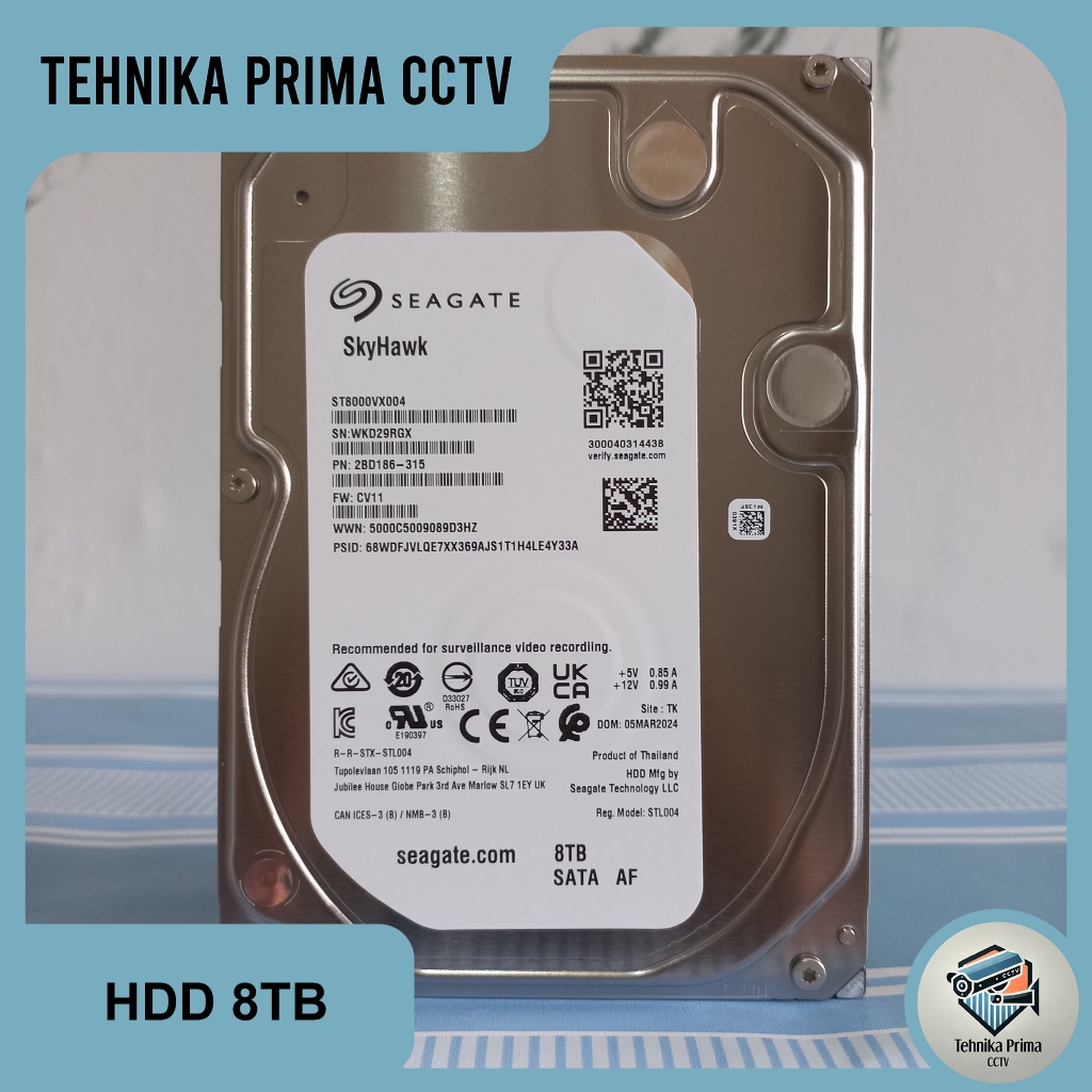 Harddisk SEAGATE CCTV 8TB Seagate Original Garansi