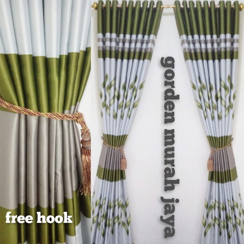 Gorden Jendela Ruang Tamu Minimalis Blackout Printing Import Model Smokring