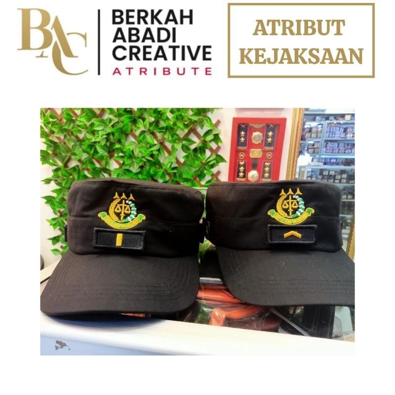 BAC ATRIBUT KEJAKSAAN - TOPI PDL HITAM TYPE KOMANDO BAC ATRIBUT