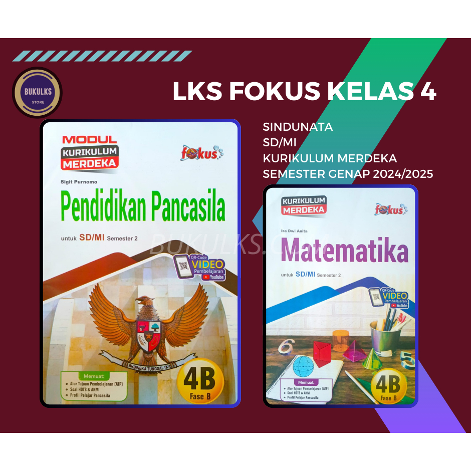 Buku LKS Fokus Sindunata SD/MI Kelas 4 Merdeka Semester 2 Genap 2024 2025