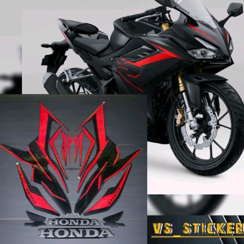 STRIPING LIST STANDART MOTOR HONDA CBR 150 CBR150 PERING 2021 2022 HITAM MAT BLACK