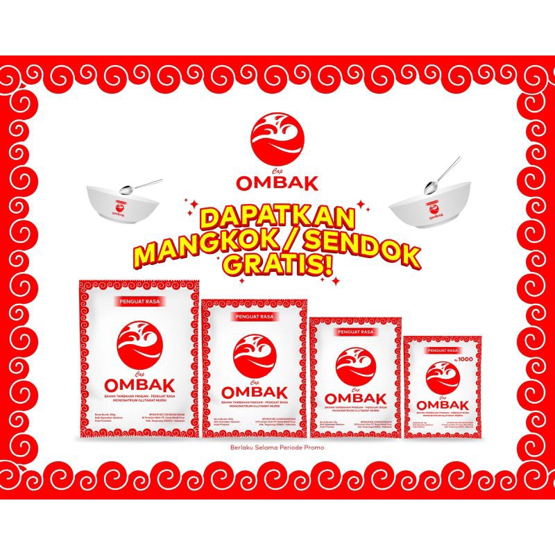 

Penyedap rasa MSG Micin Vetsin OMBAK 100Gr, 250Gr