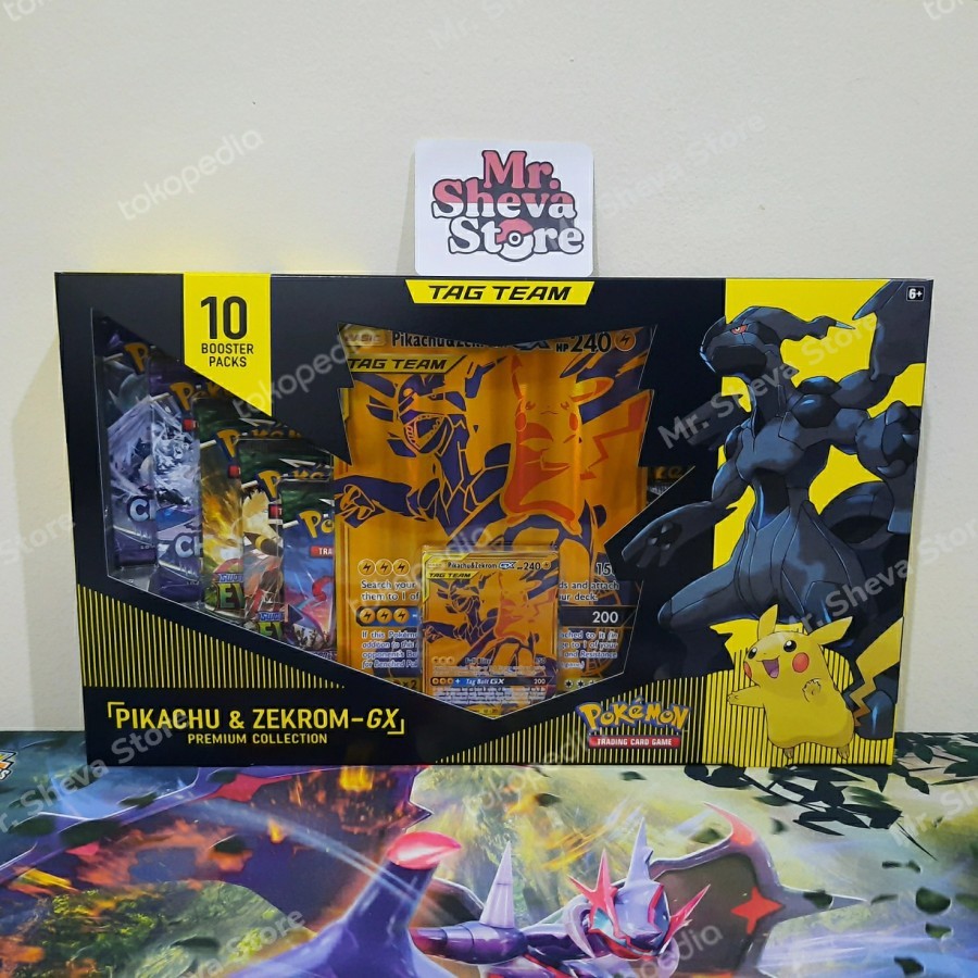 Pokemon TCG Tag Team Pikachu & Zekrom GX Premium Collection Box