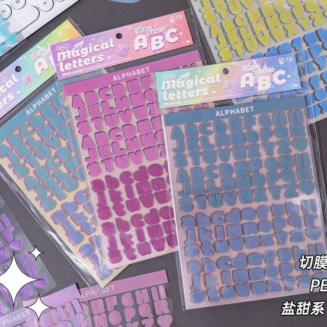 

SA~Stiker Lucu Alphabet Glitter/Stiker Case Handphone/Stiker Korea(1 pack isi 8 lembar)
