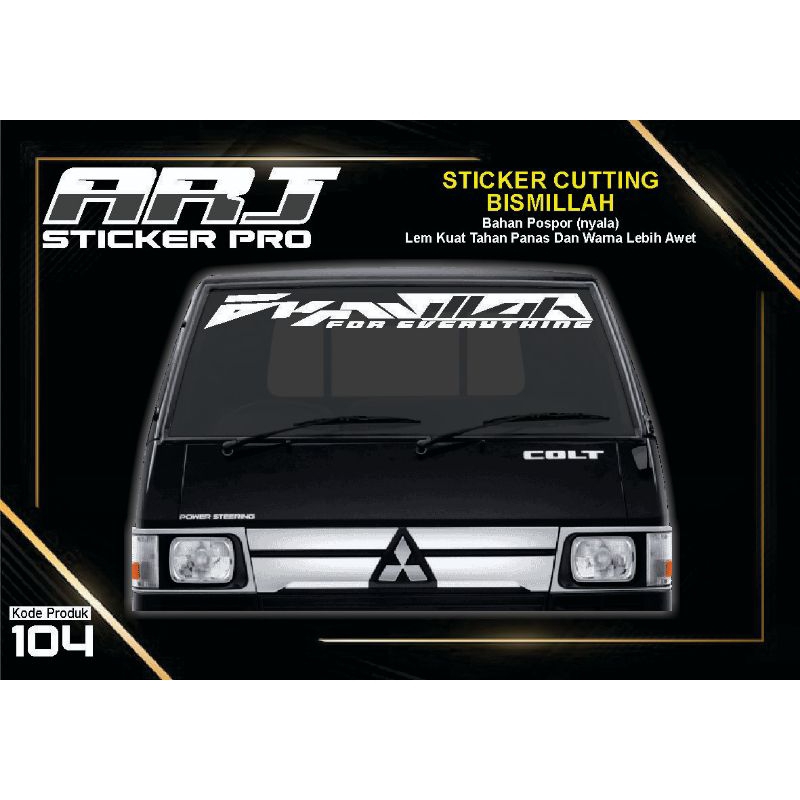STICKER KACA TRUK BISMILLAH