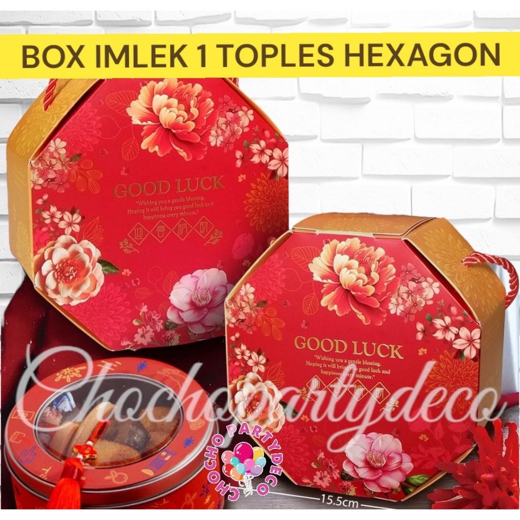 

Box IMLEK TENG TENG 1 TOPLES / Kotak Kue Imlek / Box Chinese New Year / Hampers Imlek