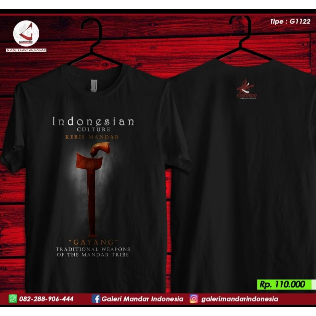 KAOS MOTIF KERIS MANDAR