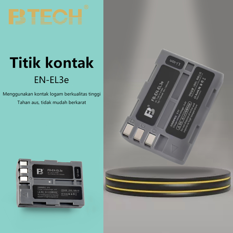 FB EN-EL3e kamera digital baterai cocok untuk Nikon D90 D80 D90s D700 D300 D300S D200 D70 D50 D100 D