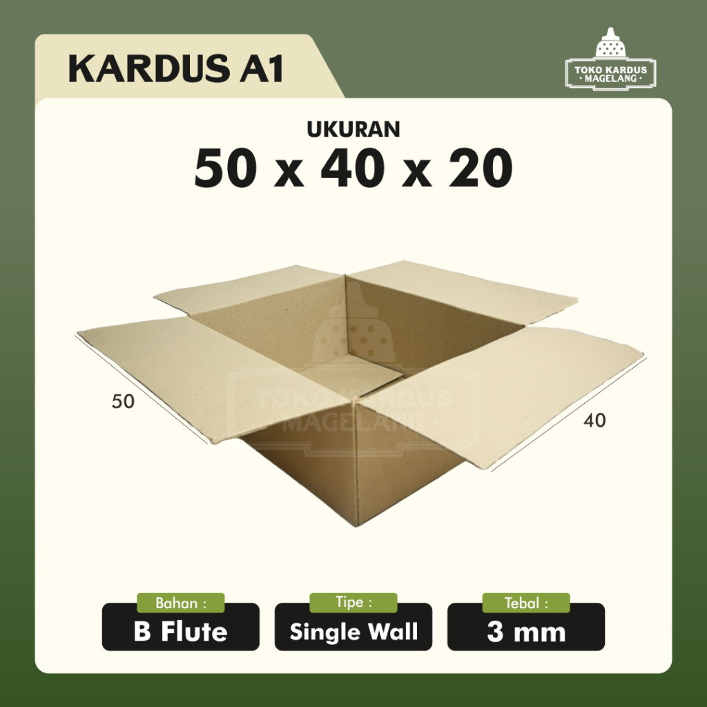 

Kardus Packing Standar Box 50 x 40 x 20 cm Corrugated Karton Dus Besar Polos Packaging Serbaguna