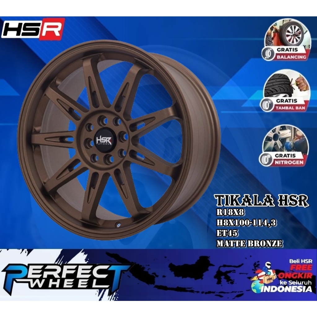 Promo Velg Hsr Tikala Ring 18 Untuk Mobil Yaris, Jazz, Raize, Livina, Avanza, Xenia